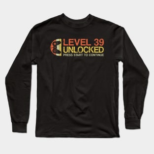 Level 39 Unlocked Video Gamer Long Sleeve T-Shirt